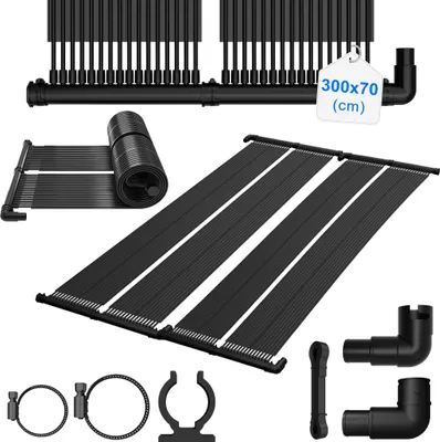Produktbild von FIVMEN Solarkollektor Poolheizung 300x70 cm,Solarheizung Poolheizung Warmwasser Heizung,UV-beständiger Kunststoff,Solarmatte Heizmatte für Pools Schwimmbad