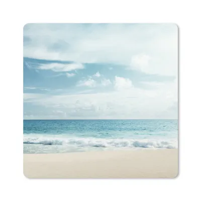 Produktbild von MuchoWow® Mauspad Mousepad Strand - Meer - Sommer 20x20 cm - Mousepads - Maus Mat - Pad - Mausunterlage - Desk Mat - Bureauartikeln
