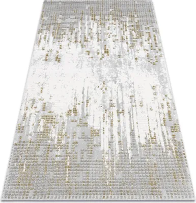 Zdjęcie produktu dla Dywan AKRYL VALS 8376 Geometryczny przestrzenny 3D szary /  zielony 240x340 cm