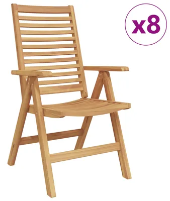 Obrázok produktu pre vidaXL Stolička, 8 ks, hnedá, 64,5 x 52 x 108 cm, masívne teakové drevo