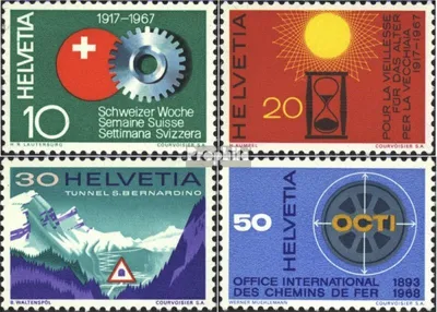 Produktbild von Briefmarken Schweiz 1967 Mi 858-861 (kompl.Ausgabe) gestempelt Jahresereignisse