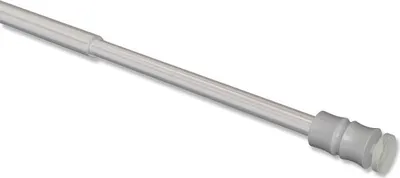 Produktbild von Interdeco Klemmfix Klemmstange, Scheibenstange Silbergrau (Chrom matt) Modell Flexo, 40-60 cm