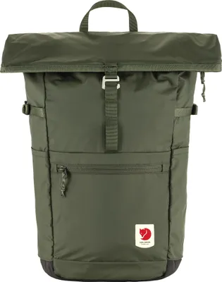 A green Fjällräven backpack is shown against a white background.