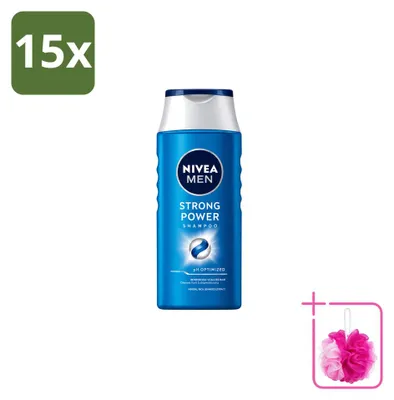 Productafbeelding van 15 x NIVEA MEN Shampoo Strong Power - 250 ml - Voordeelverpakking - 15 stuks