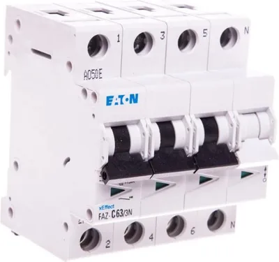 Image de Eaton disjoncteur de protection de ligne, 63 A, 3p+N, caractéristique : C 278981