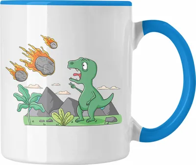 Produktbild von Trendation - Dinosaurier Tasse Grafik Geschenk Lustig (Blau)