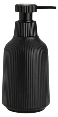 Produktbild von HOMLA ZERANO-Spender, geriffelt, schwarz, 8,5 × 13,5 cm