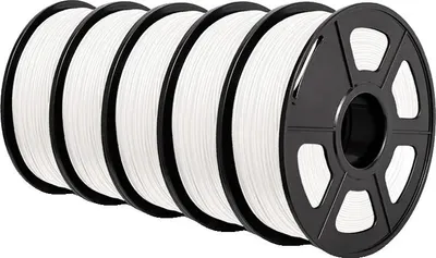 Obrázok produktu pre filament pre 3D tlačiarne, priemer 1,75 mm, viacero typov materiálov, ABS biely