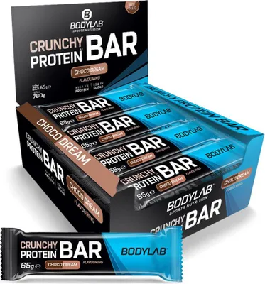 Produktbild von BODYLAB Crunchy Protein Bar Deluxe - 12x65g - Schokolade