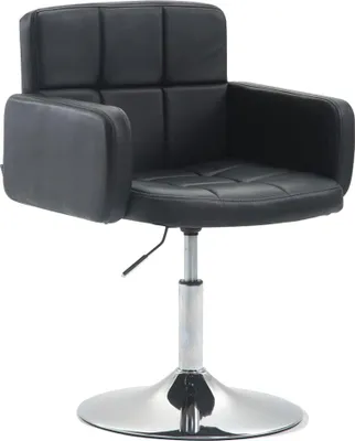 Produktbild von CLP Lounger Los Angeles Kunstleder Loungesessel mit Trompetenfuß schwarz