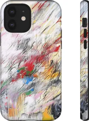 Produktbild von Abstrakte bunte Pinselstriche – Hülle Kompatibel mit iPhone 12