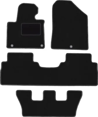 Produktbild von Schwarze Velours-Fußmatten für: Kia Sorento III 7-Sitzer (2015-)