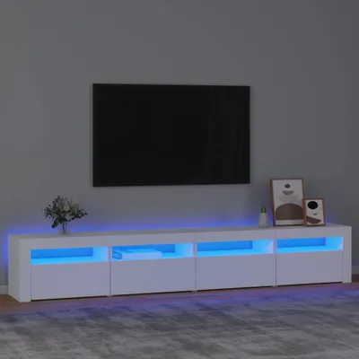 Obrázok produktu pre vidaXL TV skrinka s LED svetlami biela 240x35x40 cm