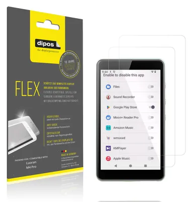Produktbild von 2x Schutzfolie für Luoran M4 Pro Folie, 100% Displayabdeckung, dipos Flex