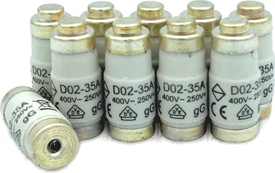 Produktbild von 10er Pack Sicherungen Neozed D02 E18 35A schwarz