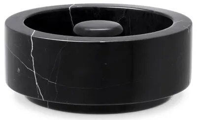 Obrázek produktu pro Casa Padrino popelník černý Ø 20 x v. 7,5 cm - Kulatý mramorový popelník - Dekorativní doplňky - kvalita