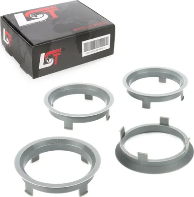 Produktbild von 4x Zentrierringe Distanzringe Grau Alufelgen Ø 54,1 - 60,1 mm für AUDI PORSCHE