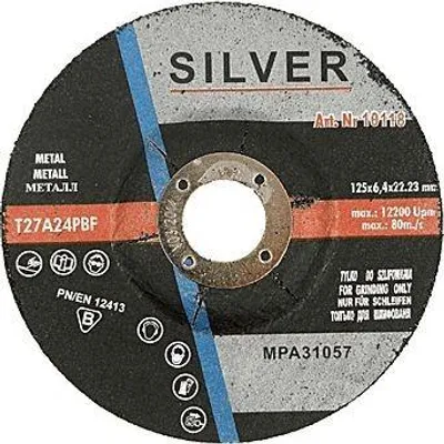 Immagine prodotto di Disco abrasivo in metallo 125 x 6,4 x 22,2 mm argento