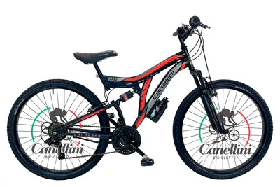 Obrázok produktu pre Detský bicykel Horský Canellini COLORADO 26" - 18 rýchlostí - Čierna/Červená