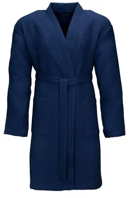 Productafbeelding van Vossen badjas, model Rom, pique-stof, kleur winternight, maat 32/34