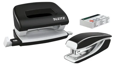 Obrázek produktu pro Leitz WOW, 10 listy, Černá, P2, Kov, Plast, 3,5 cm, 100 svorek