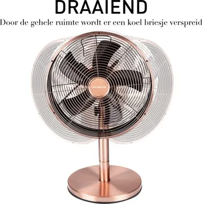 Obrázek produktu pro Stolní ventilátor Lifetime Air Lifetime Air - 230V - Stolní ventilátor 30CM - 3 rychlosti - Oscilační funkce - Sklopný - Růžový