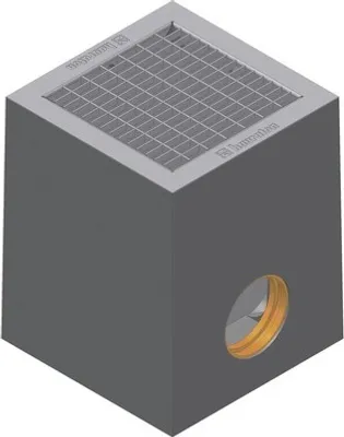 Produktbild von Hauraton Faserfix POINT Standard Hofsinkkasten aus faserbewertem Beton 300 mm x 300 mm x 375 mm