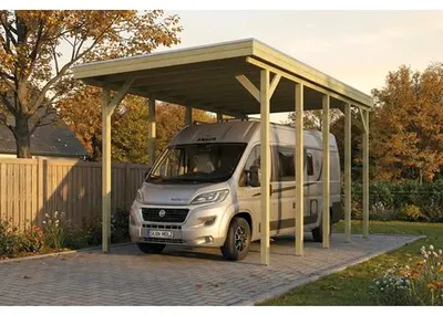Produktbild von Carport für Wohnmobil, Einzelcarport SKAN HOLZ Friesland inkl. Pfostenanker 402 x 708 cm kesseldruckimprägniert
