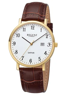 Produktbild von Regent 11100311 Herrenuhr mit Lederband