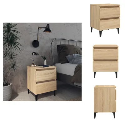 Immagine prodotto di vidaXL Comodino rovere Sonoma 40x35x50 cm materiale legno - Comodini