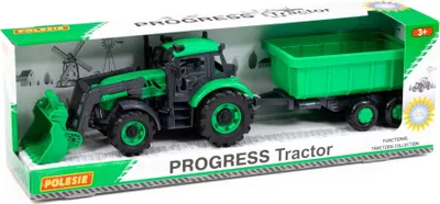 Produktbild von Wader Traktorlader „Progress“ mit Kippanhänger Grün