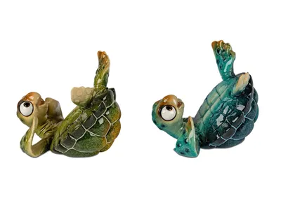 Zdjęcie produktu dla Figurka dekoracyjna Żółw Harry 12 cm Ręcznie malowana figurka z poliresinu Rzeźba