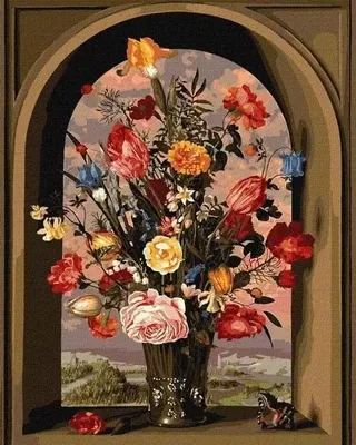 Imagen del producto de Pintura por números - Composición floral, 40x50 cm - Ideyka