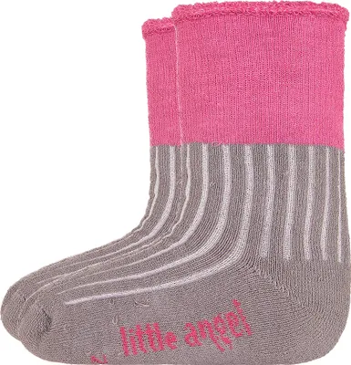 Produktbild von Froteesocken Outlast® - dunkelgrau/rosa, 15-19 | 10-13 cm