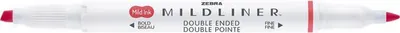 Produktbild von Textmarker "Mildliner Cool & Refined", rot, doppelseitig, 1,0/3,5 mm, ZEBRA