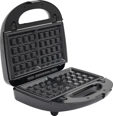 Produktbild von Multifunktionaler Sandwichmaker/Sandwichtoaster - Frühstücksgerät - 750 W - 8-in-1 - 8 Formen - Schwarz