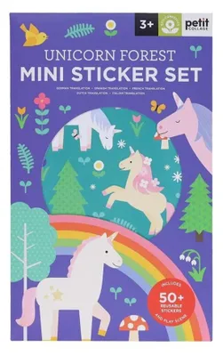 Produktbild von Petit Collage, wiederverwendbare Mini-Aufkleber, Einhorn im Wald