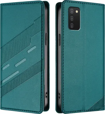 Immagine prodotto di Custodia per Samsung Galaxy A03s, custodia a portafoglio in Finto cuoio con slot per carte e funzione stand Grün
