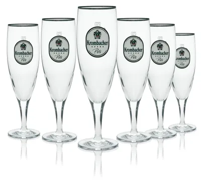 Produktbild von 6x Krombacher Bier Glas 0,25l Exklusivpokal Sahm