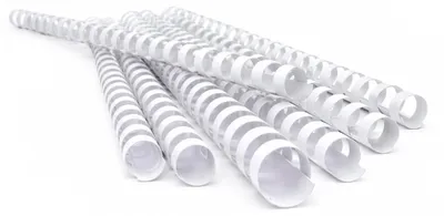 Produktbild von 100x Kunststoff-Binderücken 12mm, bis max. 95 Blatt, weiß