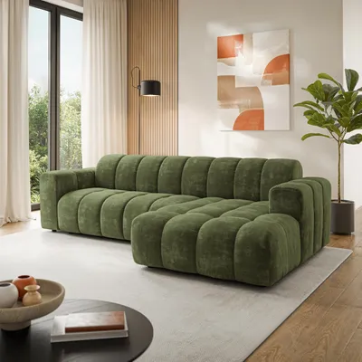 Produktbild von Masseno Ecksofa SETIA LM R-S mit L-Form, Sofa, Wohnzimmersofa, Couch, Soffa, Couchgarnitur - Grün, LUMO 20