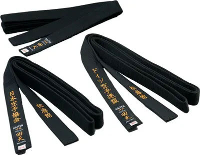Produktbild von KAITEN Karategürtel Schwarz - 4 cm Breit - Schwarzgurt Baumwolle - Länge 350 cm