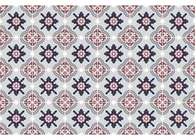 Image de Autocollants muraux imitation carrelage pour la cuisine et la salle de bains – 24 autocollants Azulejos Ambroggio – 24 autocollants de 15 x 15 cm