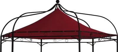 Produktbild von DEGAMO Pavillondach Dachplane Ersatzdach für Pavillon MODENA 6-eckig, Polyester PVC-beschichtet bordeaux