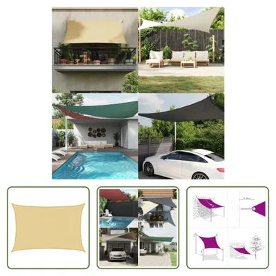 Immagine prodotto di The Living Store Tenda da sole color sabbia 7x6 m 100% poliestere Oxford
