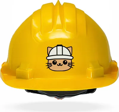 Produktbild von TAMS® Kinderhelm - Drehverschluss Gelb Katze
