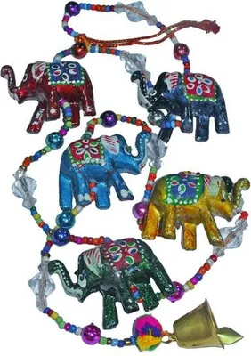 Produktbild von Suncatcher Elefant, Mobile mit kleinen bunten Elefanten, handbemalt