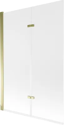 Produktbild von Mexen Castor 2-Flügel-Badewannenwand 120 x 150 cm, Frost, gold - 892-120-002-50-30