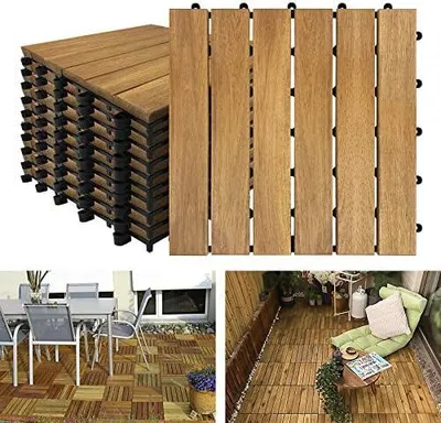 Produktbild von Terrassenfliesen in Holzoptik 30 x 30 cm für Balkon und Garten