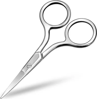 Image de Ciseaux à sourcils en acier inoxydable, Ciseaux à peau et à ongles multifonctionnels